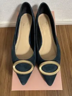 綺麗め☆ファビオルスコーニ パンプス 黒 37 23.5-24cm イタリア製