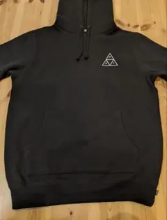 【HUF】ハフ フーディパーカー 裏起毛 迷彩 フードパーカー M ブラック黒色