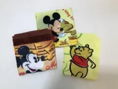 【3枚セット】ハンドタオル　ミッキーマウス　くまのプーさん　ディズニー