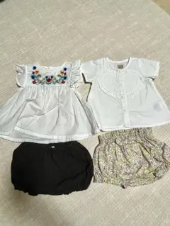 ベビー服 4点セット　ブラウス、ショートパンツ
