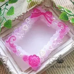 デコトレカケースB8硬質ケースレジンホイップデコ 薔薇ver.13