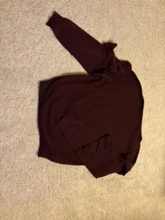 Strawberry Fieldsフリル付き長袖ニット ダークレッド