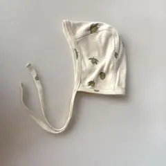 konges slojd コンゲススロイド　レモン柄　ボンネット　帽子　2-3m