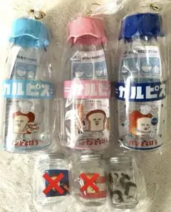【新品未使用】パンどろぼう　ミニチュアガラス瓶1種＋ミルクボトル3種 ＝ 計4点