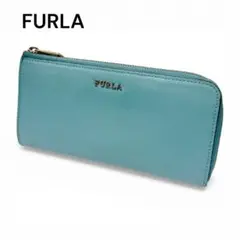 美品　FURLA　L字ファスナー長財布 FURLA（フルラ） Furla Flow 長財布 XL SOIL ダークグレー