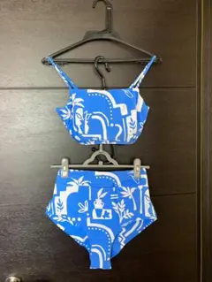 Rip Curl ビキニ ハイウエストタイプ ボタニカル柄 露出控えめ 水色のサムネイル