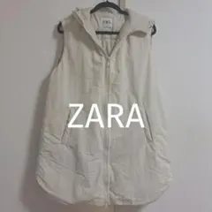 ZARA 中綿ベスト XSサイズ(Mサイズ程度)アイボリー