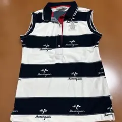 Munsingwear ストライプポロシャツ ノースリーブ