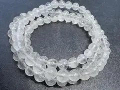 水晶 3連ブレスレット