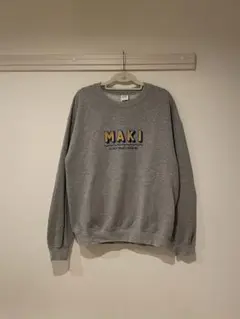 Maki レトロロゴトレーナー グレー