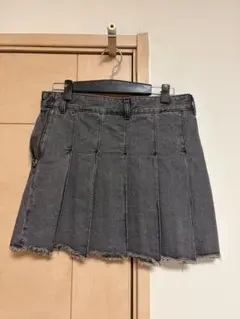 GU プリーツデニムスカート Lサイズ