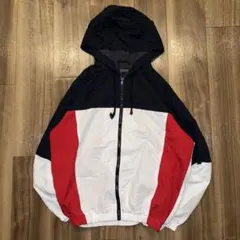 トップショップ　ナイロンジップパーカー　フーディ　短丈　スポーツ　古着