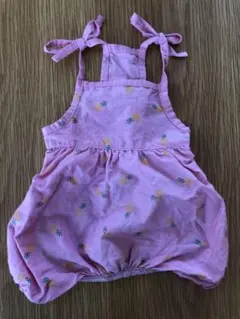 フルーツ柄ピンクサロペット犬服　小型犬　ペット服