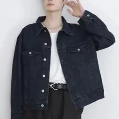 LILL デニムジャケット ダークブルー・ライトブルー