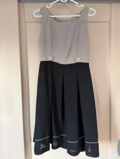 ノースリーブAラインワンピース Lサイズ グレーと黒