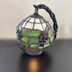 ミニ　ステンドグラステーブルランプ　葡萄