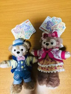 ダッフィー　シェリーメイ　ぬいぐるみバッジ　ハートウォーミング2018