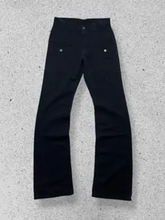 激渋 00s LEE 日本製 フレア ブッシュ パンツ 濃紺 W30