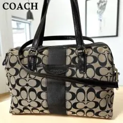 【美品】COACH コーチ 2WAY キャンバストートバッグ シグネチャー