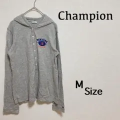 『チャンピオン』（M）＊長袖＊フード付きパーカー＊カジュアル＊綿100%＊グレー