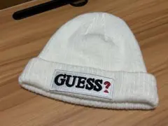 GUESS ニット帽 ビーニー ホワイト