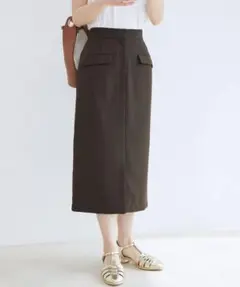 【美品】VIS 【EASY CARE】フロントスリットタイトスカート