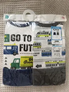 【新品未使用】西松屋110半袖パジャマ　乗り物 電車