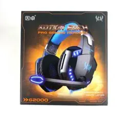 新品 G2000 ボイスチャット対応 ゲーミングヘッドセット ブラック ブルー
