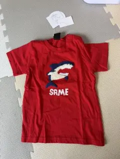 サメ刺繍 Tシャツ レッド