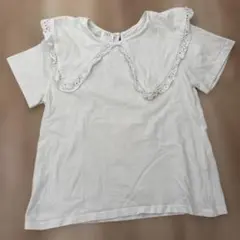 ZARA フリル付きホワイトTシャツ サイズ9