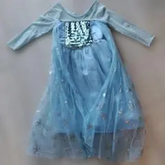 水色フォーマルドレス ビーズ装飾付き