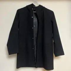 【GU】フード付き ウールコート ブラックジャケット Mサイズ 黒