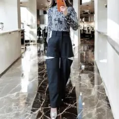 新品コーデセット❤　アンビー　エヴリス　GYDA　ブラック　パンツ　ロゴ　ザラのサムネイル