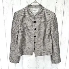 東京ソワール Apploberry 米沢織 ノーカラージャケット 9号 ラメ