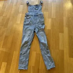 ライトブルー デニムオーバーオール 140cm