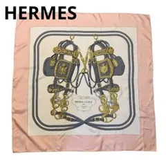 ★HERMES エルメス カレ90 ブリッド・ドゥ・ガラ スカーフ ピンク★