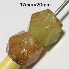 金箔入り多角キューブビーズ ビーズボールペン カスタムボールペン