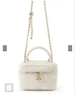 ホワイト キルティング ショルダーバッグ 2way