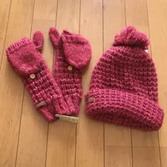 ニット帽 手袋セット コール COAL ピンク スノーボード ミトン