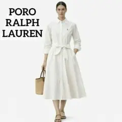 【美品✨】ポロラルフローレン　シャツワンピース　Aライン