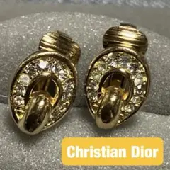 美品 Christian Dior ディオール イヤリング オーバル ゴールドのサムネイル