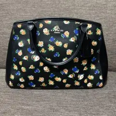【美品】COACH レディースバッグ　ティーローズ　フローラル