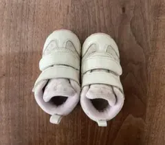 ベビーシューズ アシックスピンク 花柄