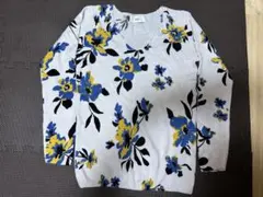 花柄グレー長袖ニット アズール AZUL Mサイズ
