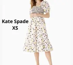 Kate Spade ワンピース　花柄　オフショルダー　ドレス　XS 美品