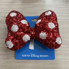 ミニーヘアゴムスパンコールレッド