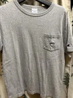 Stussy×Champion コラボTシャツ Sサイズ グレー メンズ