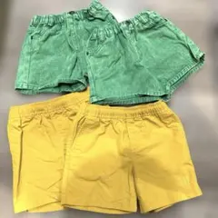 キッズ半ズボン 2色4点セット