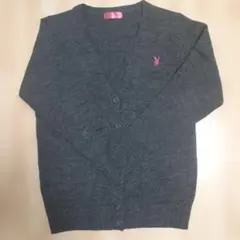 プレイボーイ PLAYBOY チャコールグレー Vネックカーディガン　Ｌ