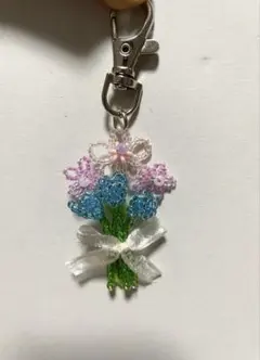 ビーズ花束ストラップ